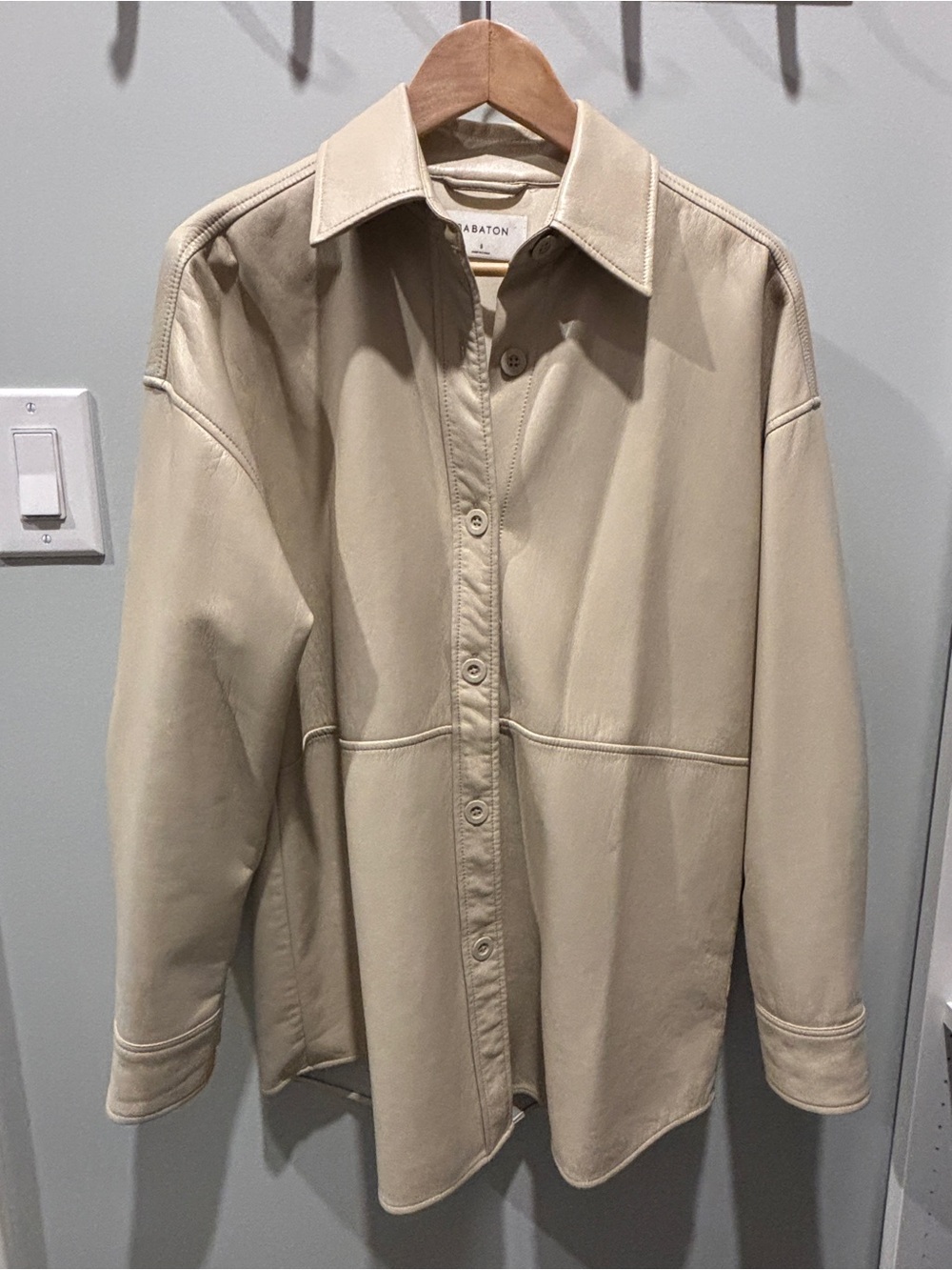 Babaton Cream Leather Shirt / Jacket!
